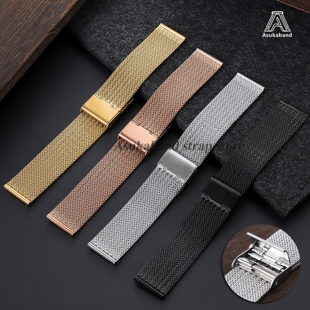 Mesh Strap Metal - 0.6メッシュミラネーゼステンレススチールストラップ18mm 20mm 22mm Huawei Watch GT6/5/4/3対応
