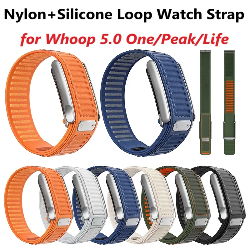 ナイロンシリコンループウォッチバンド Whoop 5.0 M - Sport Loop Velcro のレビューと価格