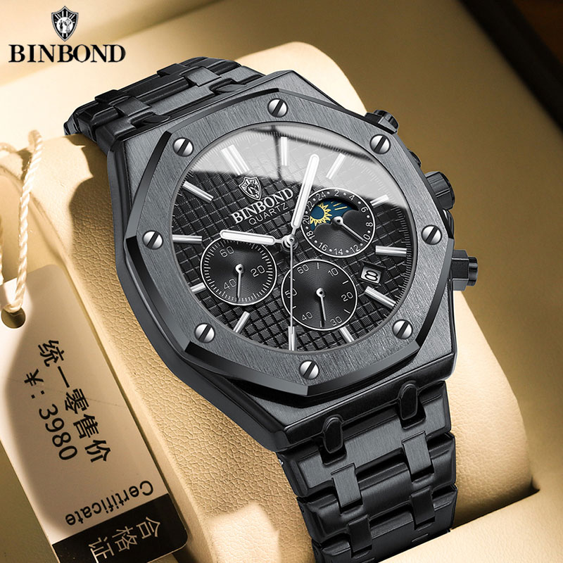 BINBOND 品質メンズ腕時計高級ハイマンクォーツ腕時計防 - Rolex Watch Daytona のレビューと価格