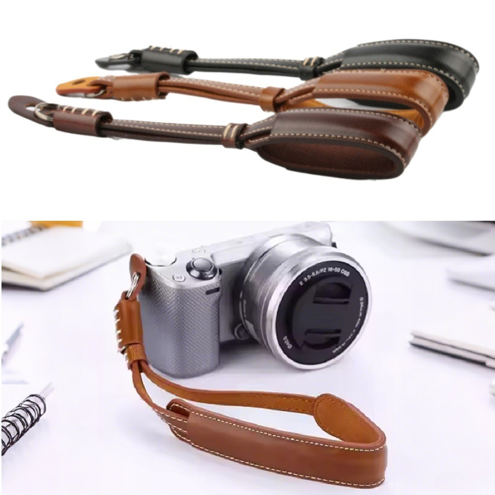 クイックリリースカメラリストストラップ、PUレザー安全ハンド - Leather Strap Quick Release のレビューと価格