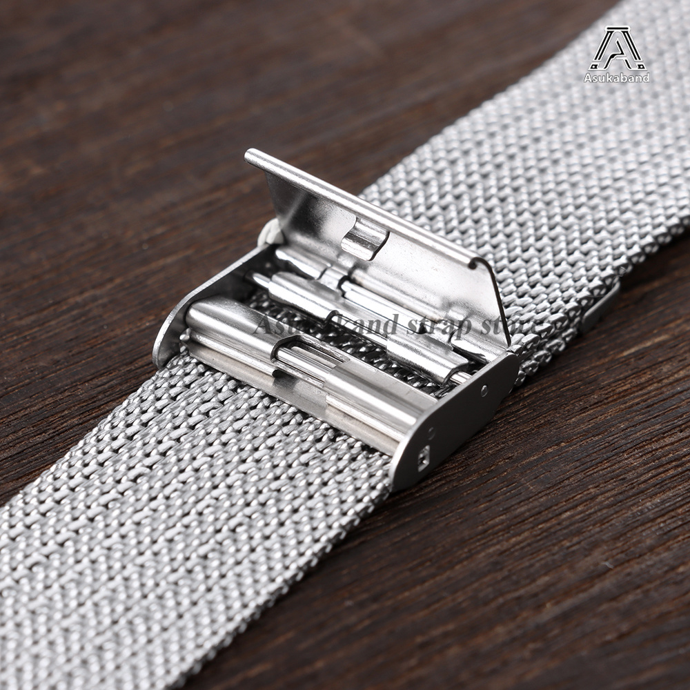 0.6メッシュミラネーゼステンレススチールストラップ18mm - Mesh Strap Metal のレビューと価格